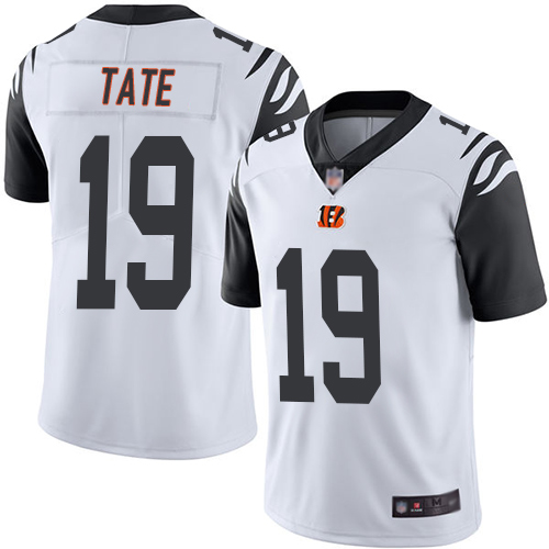 Cincinnati Bengals Limited White Men Auden Tate Jersey NFL Footballl 19 Rush Vapor Untouchable